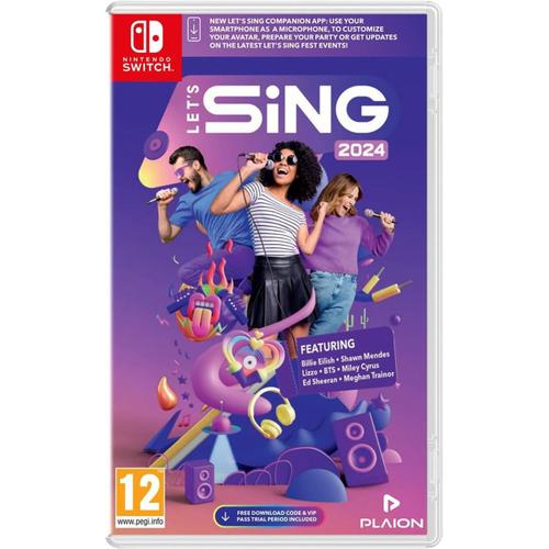 Game Let's Sing 2024 Standard Allemand, Anglais, Espagnol, Français, Switch