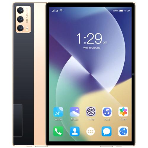 Tablette Android x11pro (2024) 8 Go de mémoire vive + 256 go, écran HD extra large 10.1 pouces - Or