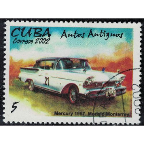 Cuba 2002 Oblitéré Used Transports Voiture Car Mercury Monterrey De 1957 Su