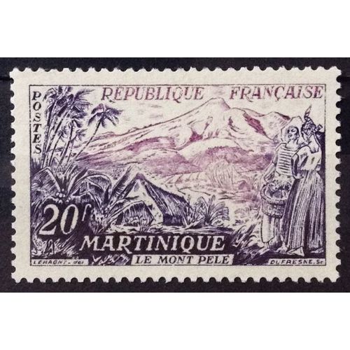 Martinique - Le Mont Pelé - 20f (Impeccable N° 1041) Neuf** Luxe (= Sans Trace De Charnière) - Cote 4,00 - France Année 1955 - Brn83 - N30131
