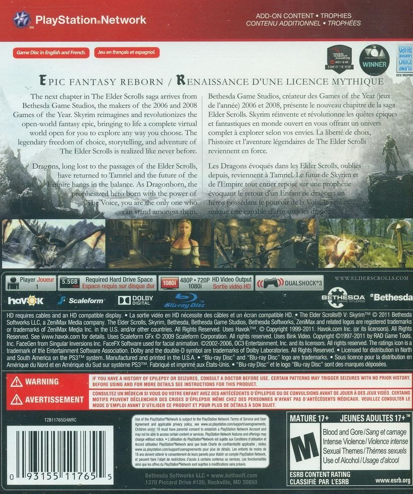 Elder Scrolls V: Skyrim Ps3
