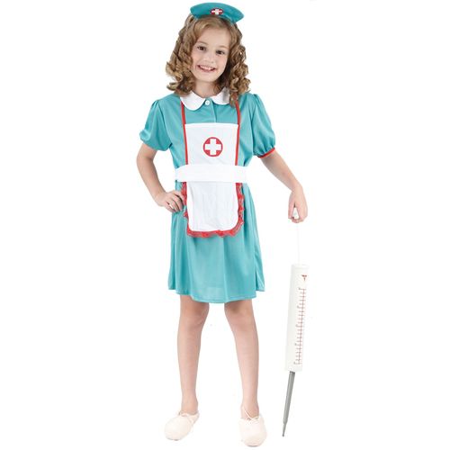 Déguisement Infirmière Vert Fille - Taille: S 4-6 Ans (110-120 Cm)