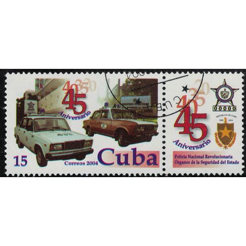 Cuba 1998 Oblitéré Used Voitures De La Pnr Policía Nacional Revolucionaria Su