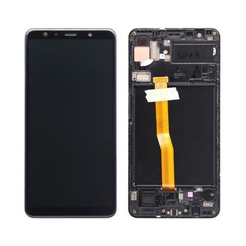 Écran Lcd Oem Et Numériseur+Partie Du Cadre De Montage Pour Samsung Galaxy A7 (2018) A750 Sm-A750f Noir Mmk83