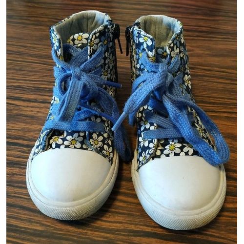 Chaussures Enfant Fille Chicco Pointure 25 Bleues À Fleurs