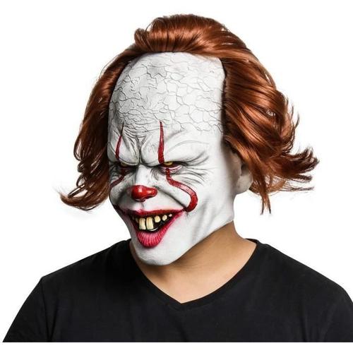 Homme Effrayant Evil Horreur Clown Costume Halloween Masque Perruque Chapeau 