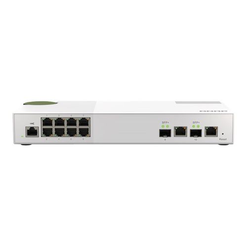 QNAP QSW-M2108-2C - Commutateur - Géré - 2 x 10 Gigabit SFP+ + 8 x 2.5GBase-T - de bureau