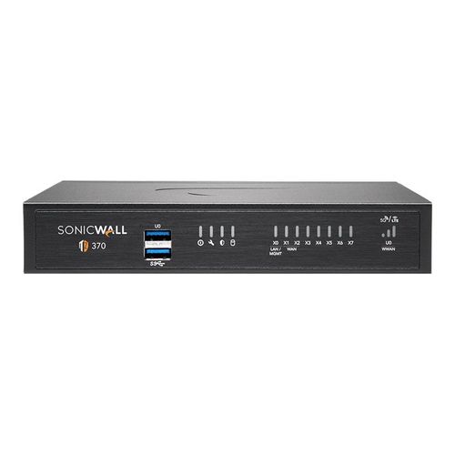SonicWall TZ370 - Advanced Edition - dispositif de sécurité - 1GbE - Programme SonicWALL Secure Upgrade Plus (2 ans d'option) - bureau