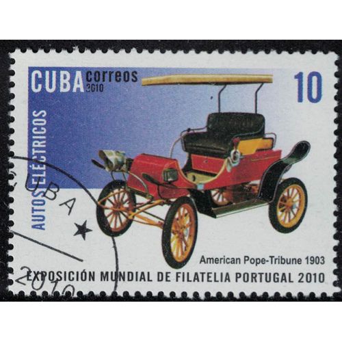 Cuba 2010 Oblitéré Used Voiture American Pope Tribune De 1903 Su