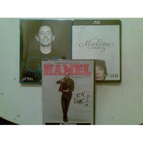 Sketches Francais Et Comiques - Gad Elmaleh Sans Tambour Edition Blue Ray + Madame Foresti Edition Blue Ray + Kamel Le Magicien En Live Box Avec Jeux De Cartes Edition Dvd