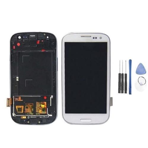 Assemblage Du Numériseur Lcd Écran Tactile Complet Vitre Blanc Pour Samsung Galaxy S3 Neo Ma03062