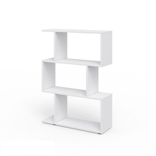 Etagère Bibliothèque Design Aaron - L. 70 X H. 97 Cm - Blanc