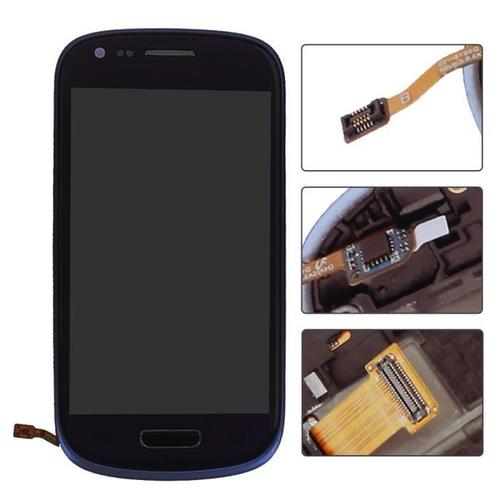 Ecran Lcd Vitre Tactile + Tools + Châssis Bleu Pour Samsung Galaxy S3 Mini I8190 Nouvelle