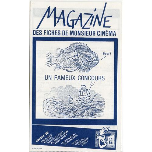 Dépliant Magazine Des Fiches De Monsieur Cinéma N°30 Marc Perrone, Christian Blondel, Cinecitta