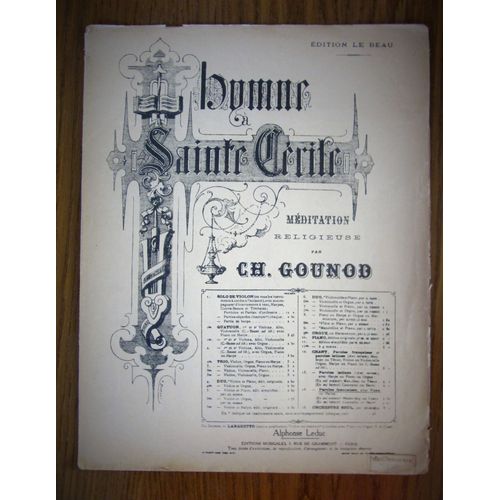 Gounod - Hymne À Sainte Cécile - Partition