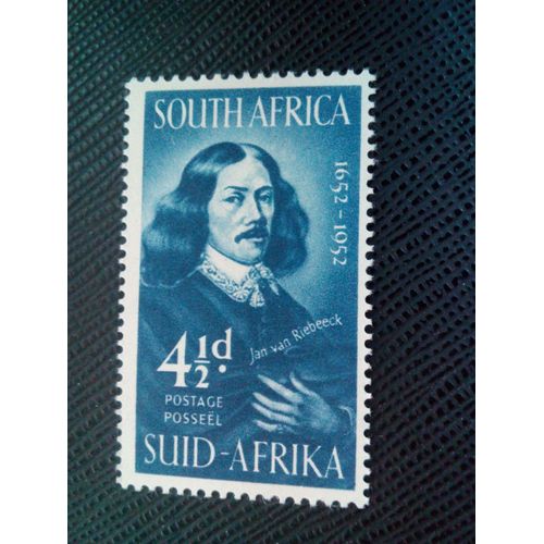 Timbre Afrique Du Sud Yt 189 3e Centenaire Du Débarquement De Jan Van Riebeeck 1952 ( 091204 )