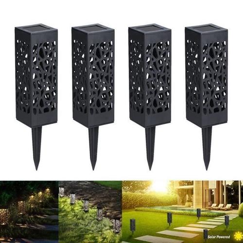 4pcs Lampe Solaire Exterieur De Jardin, Borne Solaire Jardin, Borne Jardin Solaire Sol, Lampe De Jardin Exterieur Sur Pied 65 G01a8