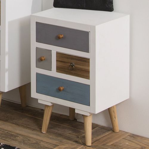 Drawer, Table De Chevet 4 Tiroirs Multicolore