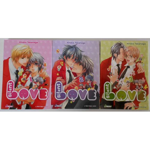 Lot De 3 Manga Silent Love Tome 1 2 & 3 Hinako Takanaga Vf - Asuka Be X Boy Yao