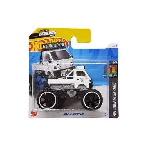 Mazda Autozam Hot Wheels Legends Tour - Serie Dream Garage - Camion Monstre, Show, Cascades - Set Jouet Enfant + Carte