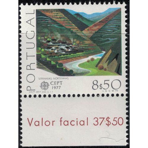 Portugal 1977 Neuf Avec Gomme D'origine Serranias Nortenhas Montagnes Du Nord Paysages Su