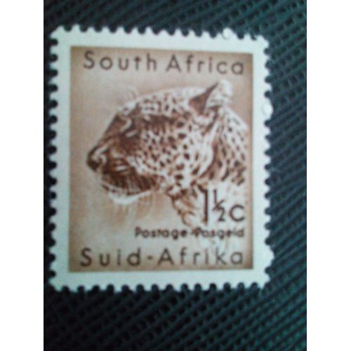 Timbre Afrique Du Sud Yt 203 Léopard (Panthera Pardus) 1954 ( 091204 )