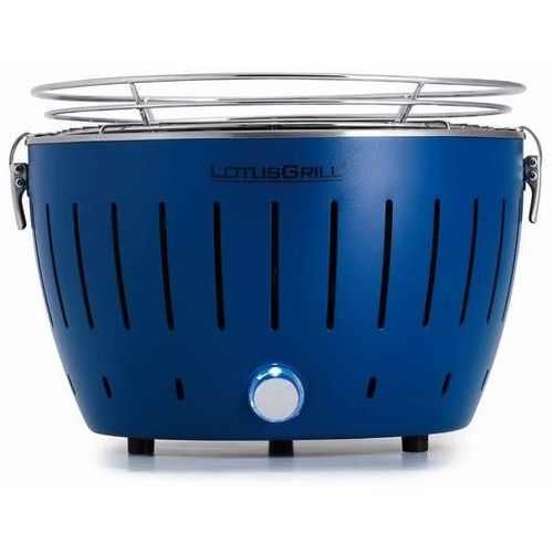 Lotusgrill Barbecue Blue (Mod. Mini Ø 25,8 Cm) Avec Piles Et Câble D'alimentation Usb