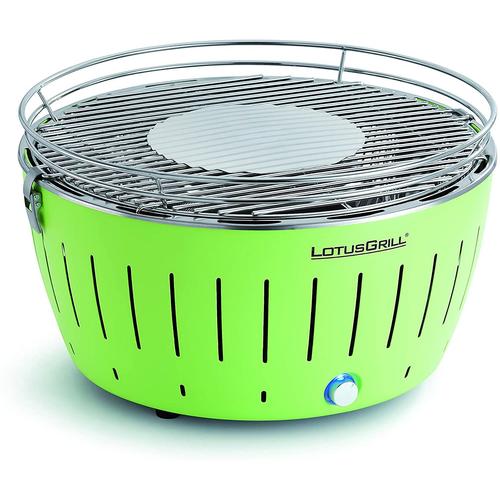 Lotusgrill Barbecue Vert (Mod. Mini Ø 25,8 Cm) Avec Piles Et Câble D'alimentation Usb