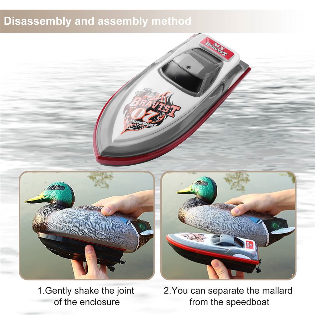 V201 Bateau Tlcommande Canard Tlcommande Bateau 2.4 Ghz ... - 5