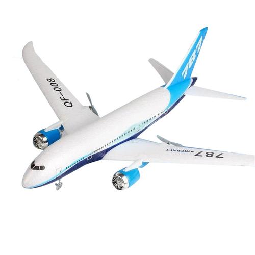 787 Modèle De Planeur 2.4g Télécommande Électrique Trois Canaux Avion À Voilure Fixe Modèle De Jouet D'avion Pour Enfants-Bleu