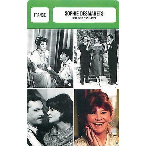 Fiche Monsieur Cinema Sophie Desmarets [1951-1977]