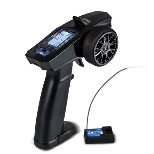 Turbo Racing 2.4g 4ch Système À Distance Affichage Lcd Émetteur Radio Télécommande Avec Récepteur Pour Rc Voiture Auto Bateau