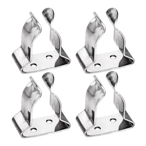 4 Pièces Support De Crochet Bateau Pince À Ressort En Acier Inoxydable Supports Rame Marine Argent