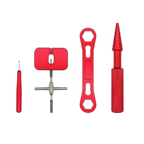 Kit D'outils De Réparation De Moulinet Pour Le Retrait Du Moulinet De Pêche Roulement À Billes Entretien Bobine Démontage Clé Outils De Pêche Rouge
