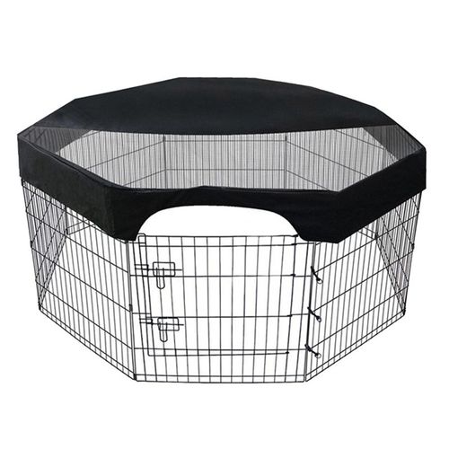 Couverture Parc Octogonale Pour Animaux Compagnie Couverture Protection Solaire En Tissu Maillé Pour Animaux Compagnie Noires Couvertures Cage Clôture Pour Chiot Chat 24 Pouces