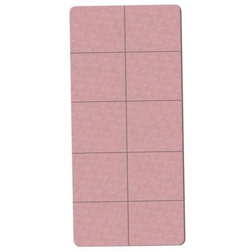 Tapis De Yoga Pliable D'exercice Fitness Voyage Double Face Antidérapant Pour Pilates Et Entraînements Au Sol Rose