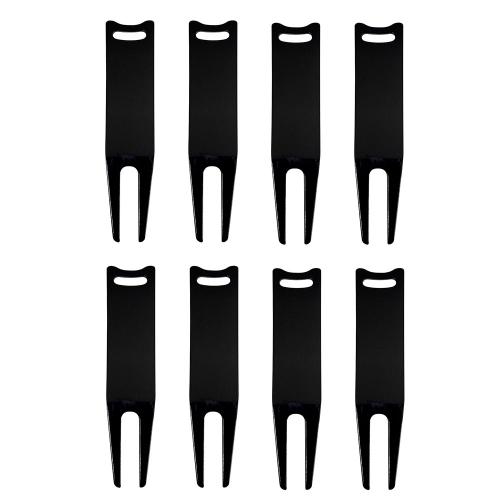 8 Pièces Pliage Golf Divot Outil De Réparation Portable Fourche Outils Accessoires, Noir