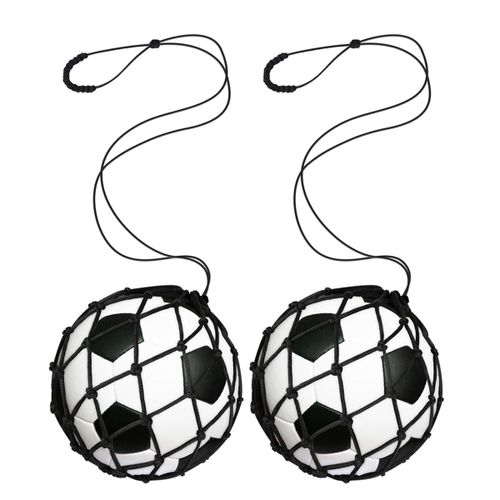2 Pièces Football Kick Trainer Filet De Ballon , Pour Taille 3, 4, 5, Solo Soccer Practice Training Aid Noir