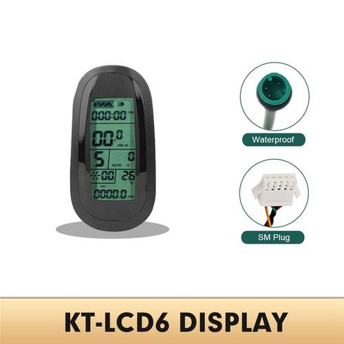 Ebike 24v 36v 48v 72v Kt-Lcd6 Panneau De Commande Intelligent Avec Usb Pour Kit Conversion Vélo Électrique, Étanche