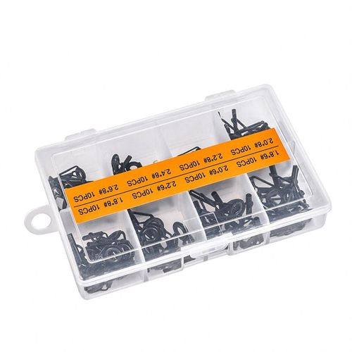 80 Pièces Noir Multi-Taille Sea Rod Guide Ring Set En Acier Inoxydable Céramique Leurre Anneau Rail Kit De Remplacement