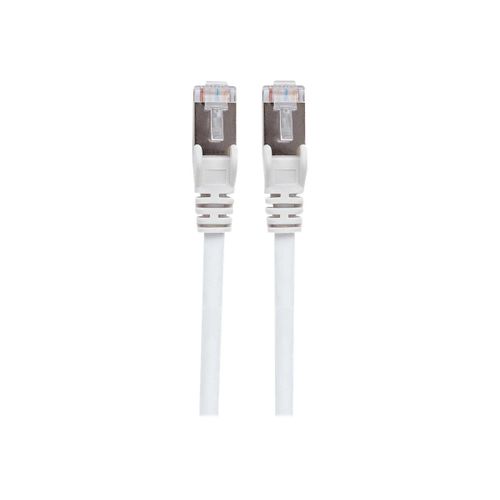 Intellinet Network Patch Cable, Cat7 Cable/Cat6A Plugs, 30m, White, Copper, S/FTP, LSOH / LSZH, PVC, RJ45, Gold Plated Contacts, Snagless, Booted, Lifetime Warranty, Polybag - Câble réseau -...