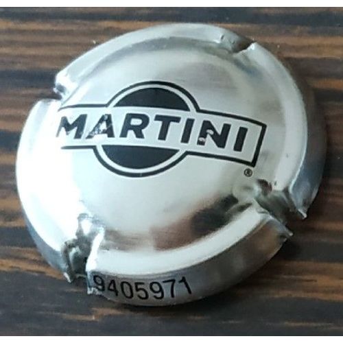 Capsule Argentée Avec Lettres Noires Logo Martini