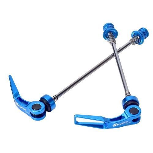 Qr Quick Release Vélo Moyeu De Vélo Brochettes Levier Pièces De Vélo En Alliage D'aluminium Pour 100mm Arrière 135mm, Bleu