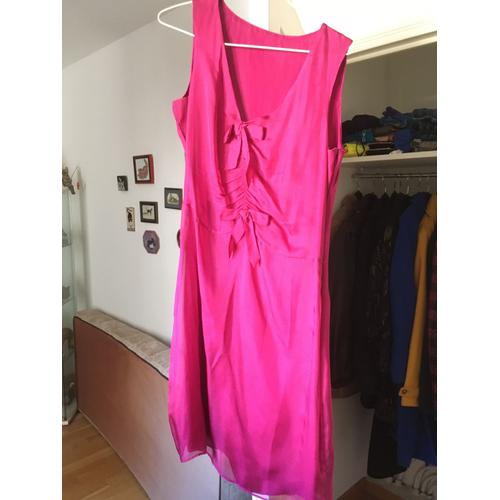 Robe En Soie Fuchsia