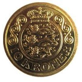 Pièce 10 Kroner Danemark - 1989