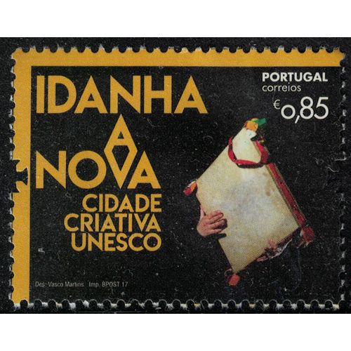 Portugal 2017 Oblitéré Used Idanha A Nova Ville Créative Unesco Adufe Instruments Musicaux Su