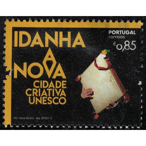 Portugal 2017 Oblitéré Used Idanha A Nova Ville Créative Unesco Adufe Instruments Musicaux Su