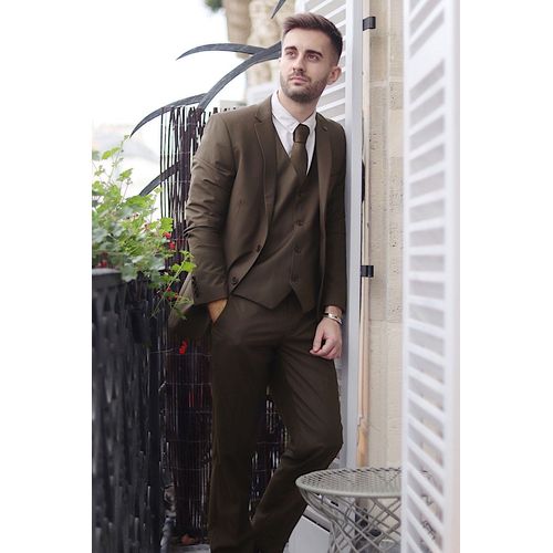 Costume 3 Pièceshomme Noir 48v-40p