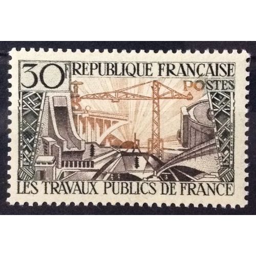 Travaux Publics 30f (Superbe N° 1114) Neuf* - France Année 1957 - Brn83 - N30172