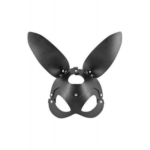 Masque Noir Bunny Simili Cuir Noir
